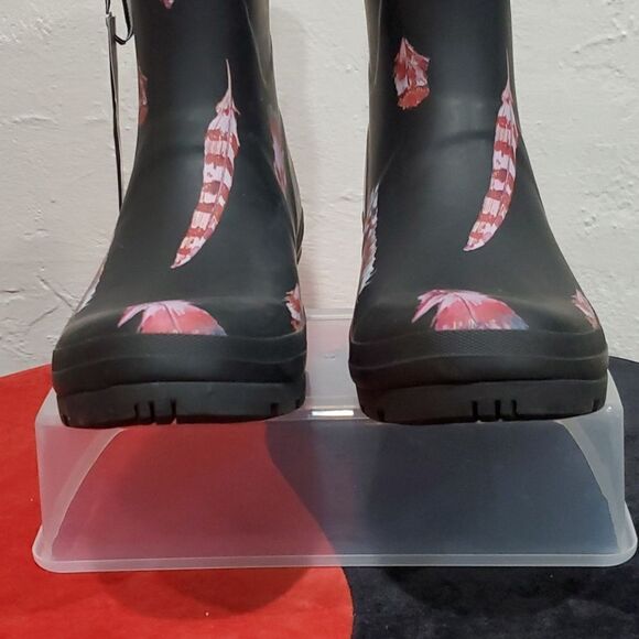 Joules Molly Welly Rubber Rain Boots in Feather Black Size 10 - Picture 6 of 16